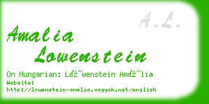 amalia lowenstein business card